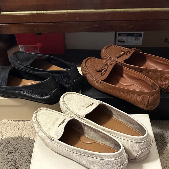 Coach Leather Loafers - Black, Brown, and White - Picture 1 of 7